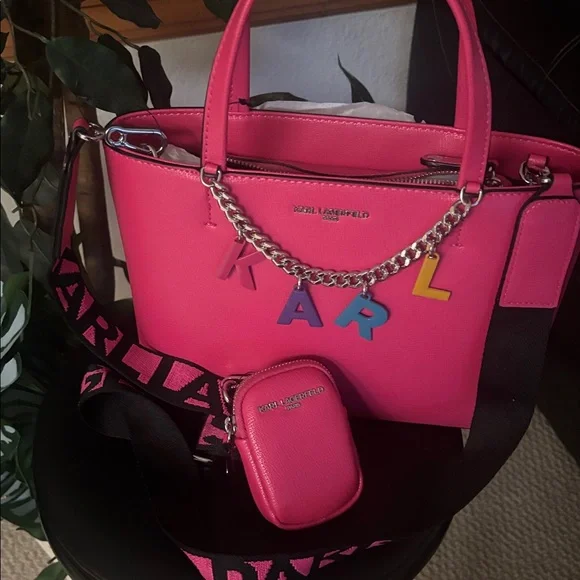 Karl Lagerfeld Vibrant Pink Satchel